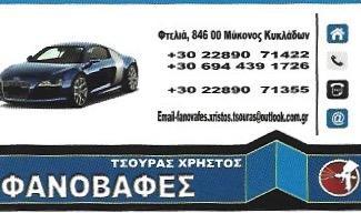ΦΑΝΟΠΟΙΕΙΟ ΦΑΝΟΒΑΦΕΣ ΦΑΝΟΠΟΙΕΙΑ ΜΥΚΟΝΟΣ ΤΣΟΥΡΑΣ ΧΡΗΣΤΟΣ