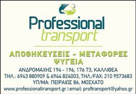 PROFESSIONAL TRANSPORT ΜΕΤΑΦΟΡΙΚΗ ΕΤΑΙΡΕΙΑ ΜΟΣΧΑΤΟ ΓΡΗΓΟΡΟΠΟΥΛΟΥ ΘΕΟΔΩΡΑ