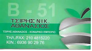 ΟΠΩΡΟΠΩΛΕΙΟ ΧΟΝΔΡΙΚΟ ΕΜΠΟΡΙΟ ΦΡΟΥΤΩΝ ΛΑΧΑΝΙΚΩΝ ΑΓΙΟΣ ΙΩΑΝΝΗΣ ΡΕΝΤΗΣ ΛΑΧΑΝΑΓΟΡΑ ΤΣΙΡΗΣ ΑΘΑΝΑΣΙΟΣ