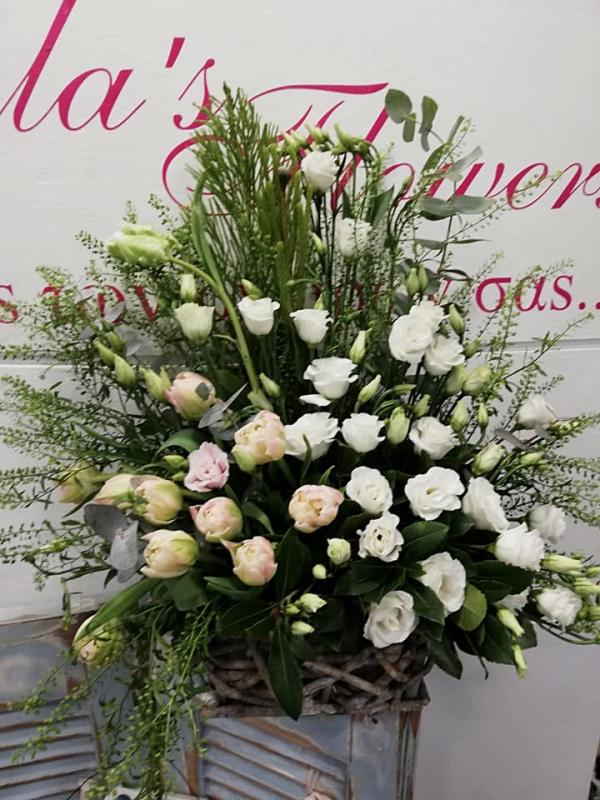 ΑΝΘΟΠΩΛΕΙΟ ΣΤΟΛΙΣΜΟΙ ΓΑΜΩΝ ΒΑΠΤΙΣΕΩΝ SOULA'S FLOWERS ΗΡΑΚΛΕΙΟ ΚΡΗΤΗ ΠΑΠΑΜΑΤΘΑΙΑΚΗ ΣΟΥΛΑ