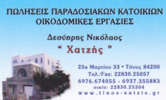 ΟΙΚΟΔΟΜΙΚΕΣ ΕΡΓΑΣΙΕΣ ΑΝΑΚΑΙΝΙΣΕΙΣ ΚΤΙΡΙΩΝ ΤΗΝΟΣ ΔΕΣΥΠΡΗΣ ΝΙΚΟΛΑΟΣ