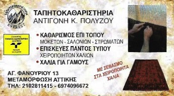 ΤΑΠΗΤΟΚΑΘΑΡΙΣΤΗΡΙΟ EVEREST ΜΕΤΑΜΟΡΦΩΣΗ ΑΤΤΙΚΗ ΠΟΛΥΖΟΥ ΑΝΤΙΓΟΝΗ